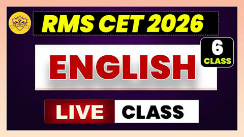 English Live Class ( RMS CET 2026 - 6th Class )