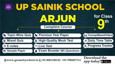 UP Sainik School Complete Course for Class 9