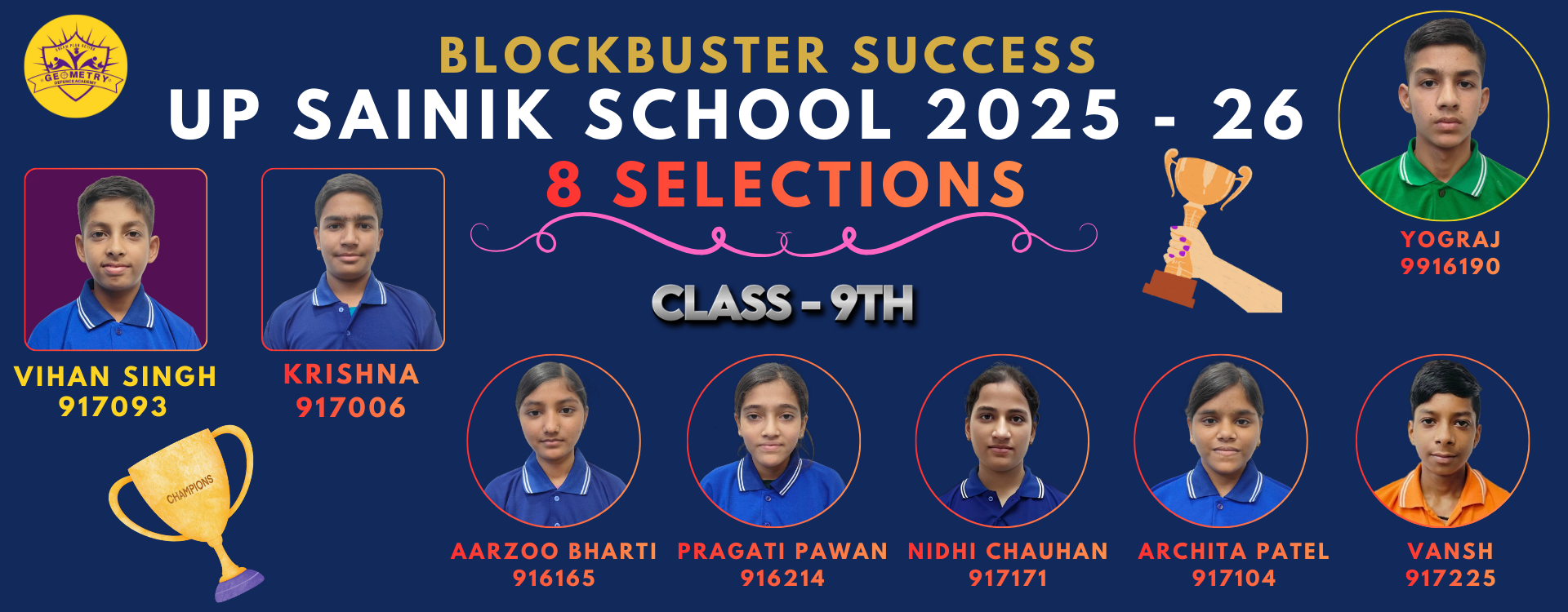 UP Sainik School Entrance Test 2025-26! (CLASS - 9TH)